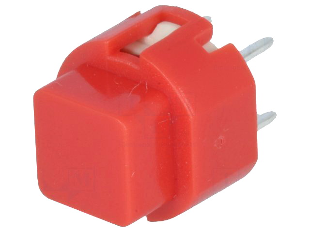 Push buton, rosu, OFF-(ON), 5x5mm, PCB, KS01-AV-RED