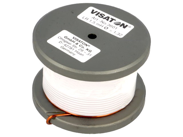 Bobina audio; 1.5mH; 0.18ohmi; 13.4A; diam:56mm; LR-1.5MH-VS, VISATON