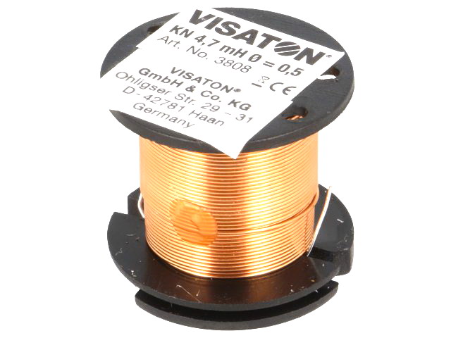 Bobina audio; 4.7mH; 2ohmi; diam:32mm; KN-4.7MH-VS, VISATON