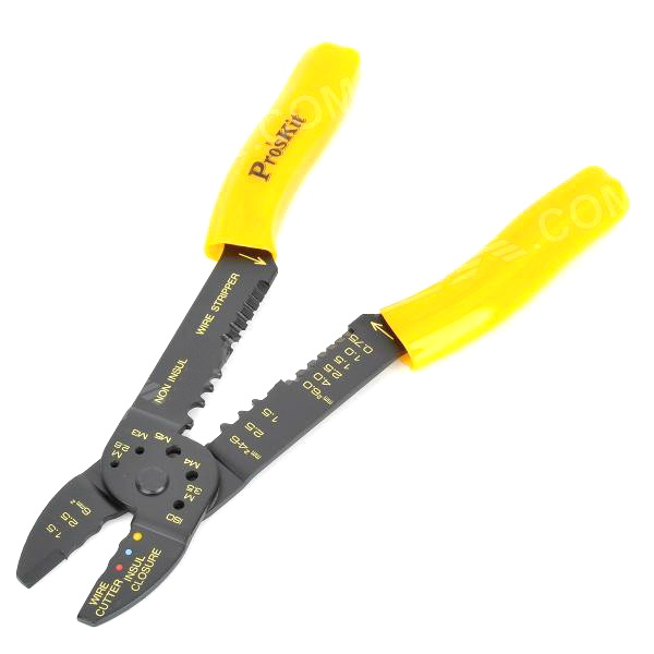 Cleste papuci, terminale izolate, neizolate, 0.75-6mm, dezizolator, 8PK-313B