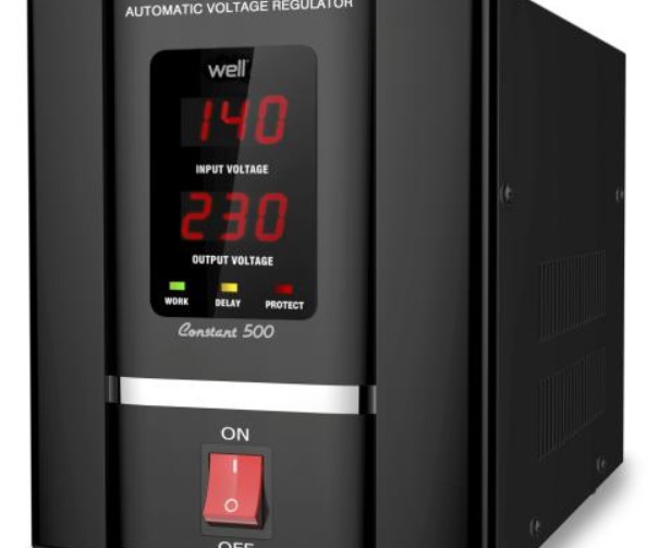 Stabilizator tensiune 220VAC, cu servomotor, 500VA/300W, AVR-SRV-CONSTANT500