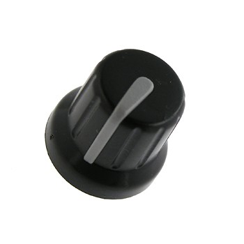 Buton plastic potentiometru, ax 6mm, Negru-Gri, GMN-4GY