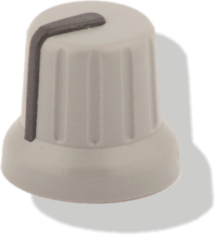 Buton potentiometru, Gri -Negru, ax 6mm, GMN-4SBK