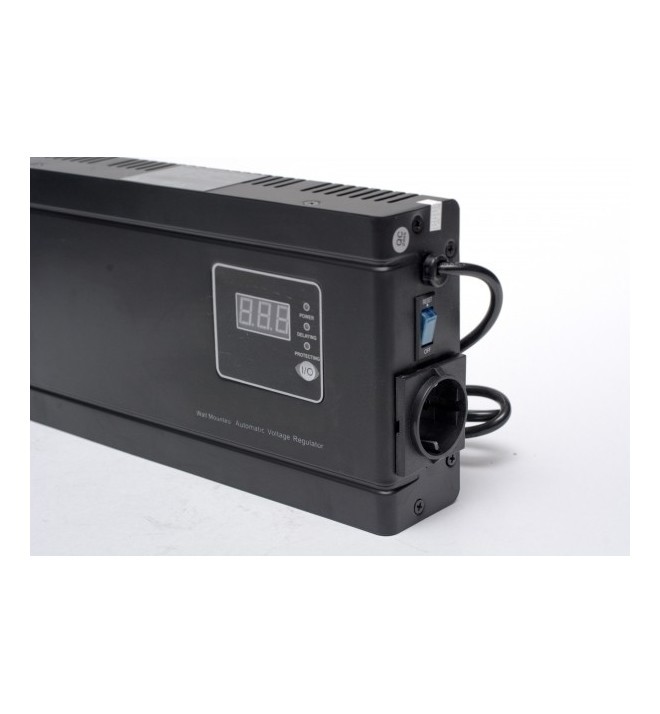 Stabilizator automat, tensiune, 220VAC, cu releu, orizontal, 1500VA, montabil perete, AVR-REL-SLIMPOWER1500