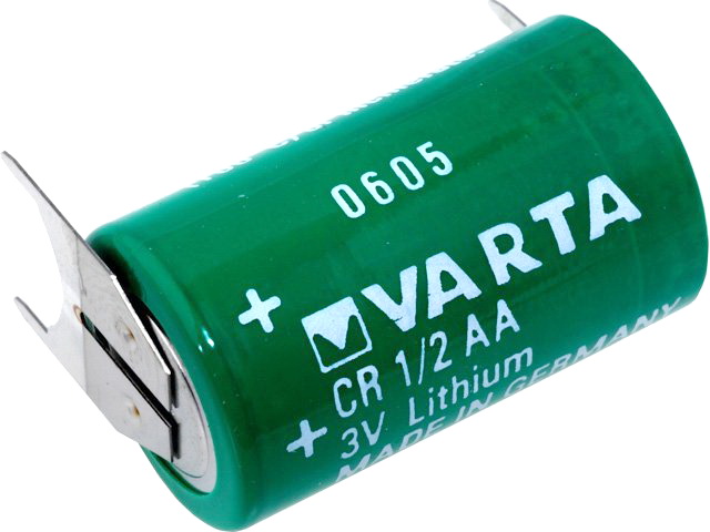 Baterie litiu 3V, 1/3A; 900mA, BAT-CR1/2AA-PCB, VARTA