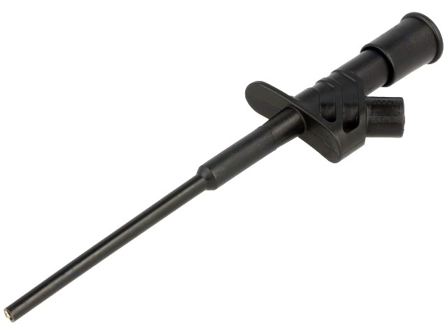 Clip negru de masurare cu penseta; 10A; 155mm, AX-CP-07-B
