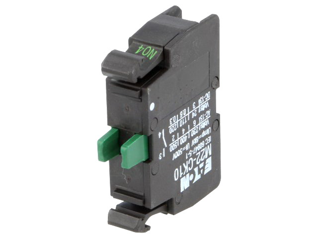 Element de contact; NO; 6A/230VAC; 3A/24VDC; 22mm; M22-CK10