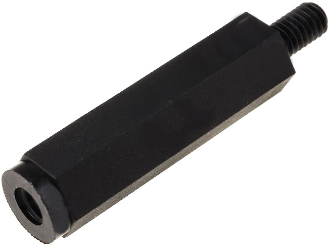 Distantor plat, poliamida, filet int/ext, 30mm, TDYPFM-M3/30