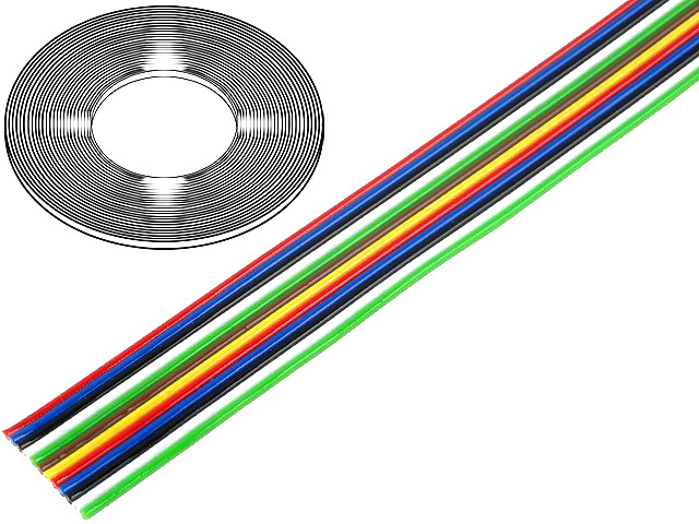 Cablu banda, 12  fire, 0.22mm2, Cu, 300V, TLWY12/0.20