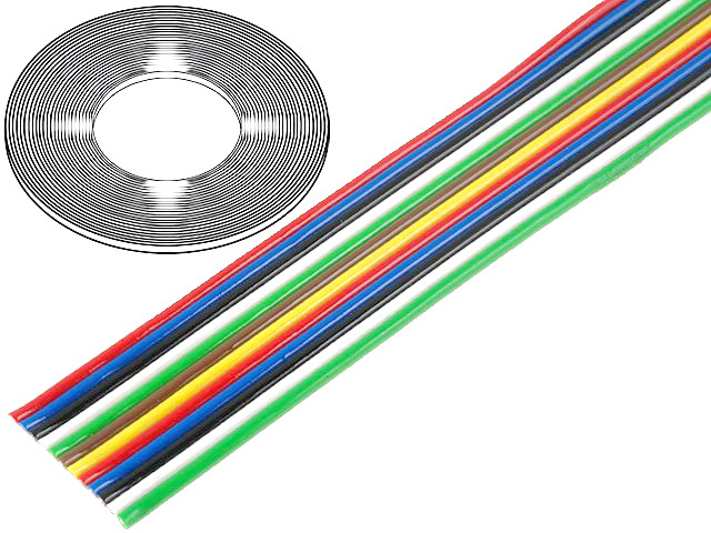 Cablu banda, 12 fire, 0.75mm2, Cu, 500V, TLWY12/0.75