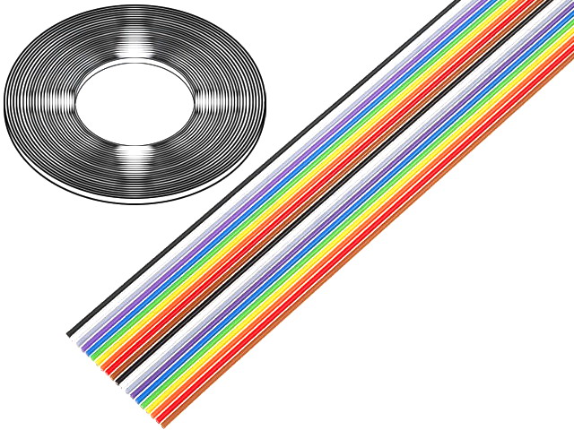 Cablu banda, 20 fire, 28AWG, colorat, pas 1.27mm, FLCC-20/30