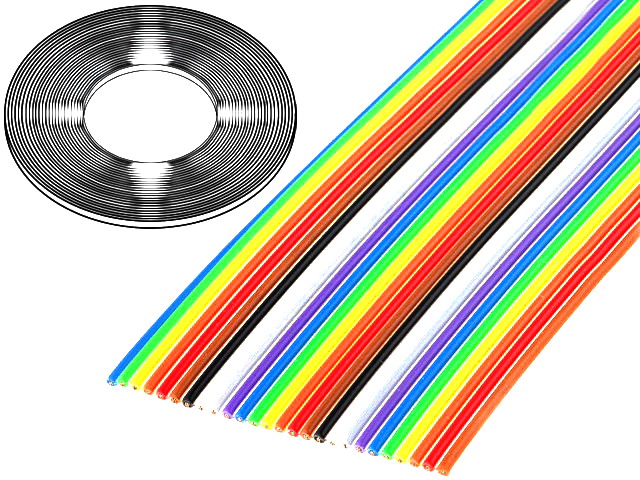 Cablu banda, 26 fire, colorat, pas 1.27mm, AWG28,  FLCC-26/30