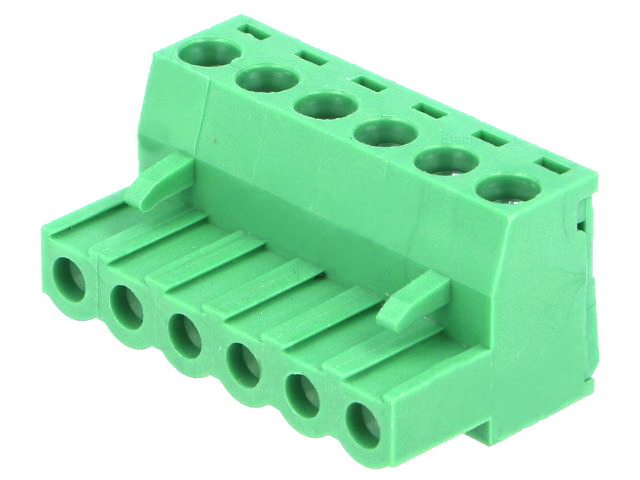 Conector mamă, 6 PINI; Pas 5.08mm; 15A, TBW-5-6P/GN