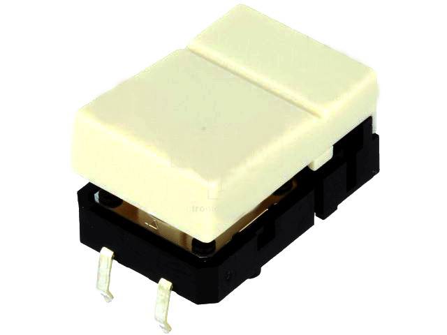 Microintrerupator tach monostabil; SPST-NO; 18x12mm, LED; ivoriu; B3J-3000, OMRON