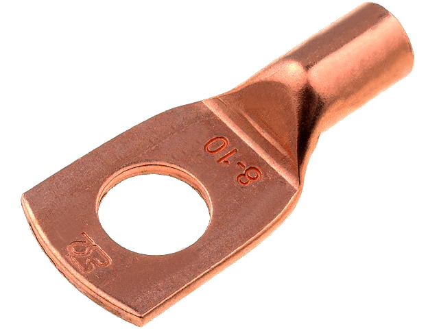 Papuc 10mm2, cupru, M10, lungime 25.5mm, OCZ-010/10