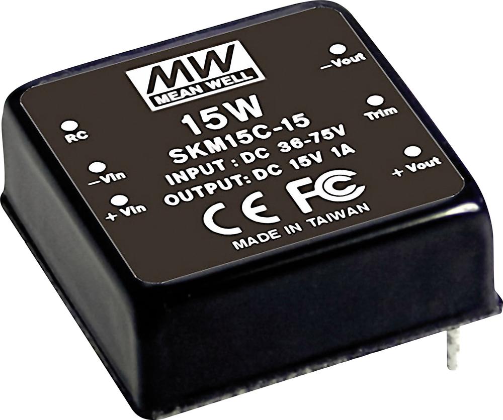Convertor DC/DC; 15W; Uintr:36-75V; Uies:12VDC; Iies:1250mA; SKM15C-12