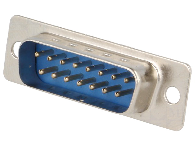 Conector 15 pini, tata, D-SUB, tata, lipire cablu, DSC-015