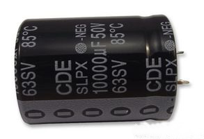 10000uF/50V, 0.01F, Condensator electrolitic, low esr, 30x40mm, 85C, CORNELL DUBILIER