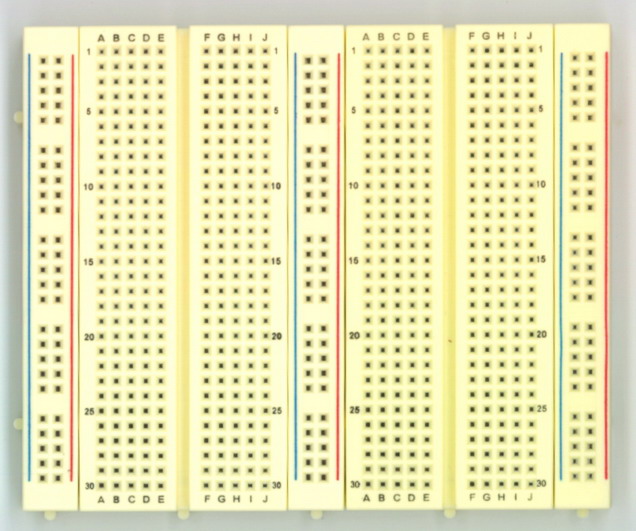 Placa test, Breadboard, 600 puncte, 100x84mm, rm2.54, WBU-301-A
