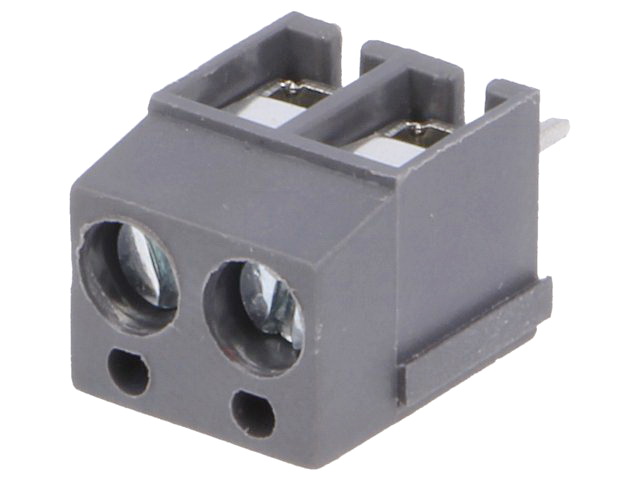 Regleta pcb, 2 pini, 16A, 300V, RM5, TB-5.0-P-2P1-GY