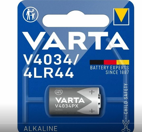 4LR44, Baterie foto, 6V, 4LR44, 100mAh, V4034PX, Varta