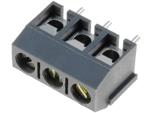 Regleta pcb, 3 pini, 16A, 300V, TB-5.0-P-3P-GY