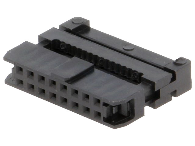 Mufă; IDC; mamă; PIN: 16; cu presare a cablului; IDC; 1mm; neagră; T826116A101CEU