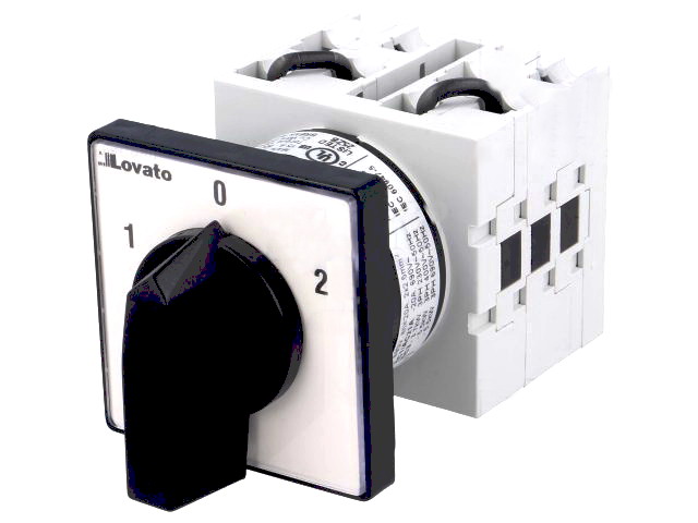 Comutator 20A, separator, came, 3 pozitii, 3 poli, 20A, 1-0-2, GX2011U, LOVATO