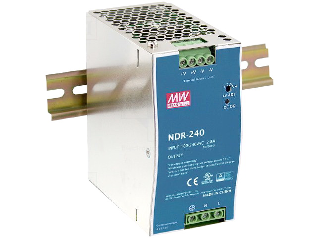 Sursa tensiune, AC-DC, 240W, 24V, 10A, NDR-240-24