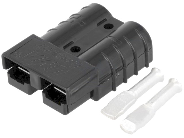 Mufa cablu-cablu; neagra; hermafrodit; 2PINI; 48V; 50A; 16mm2; 1130-0201-06, ENCITECH