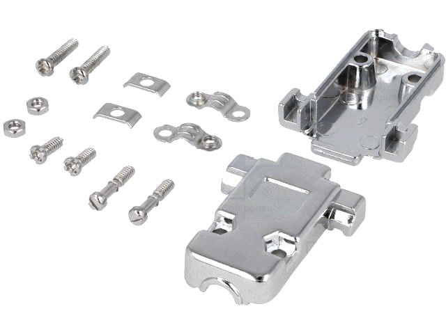 Carcasa conector, D-SUB, DB9, 9 pini, carcasa metalica, DSC-809