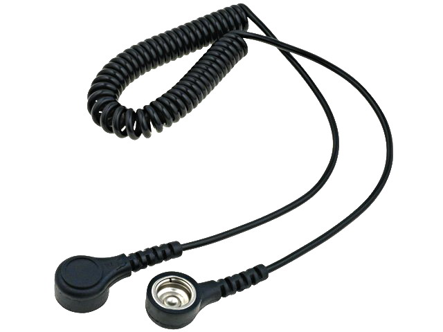 Cablu de conectare spiralat cu clichet; ESD; 1.5m; 1Megohm; PRZEW-10/10-1.5