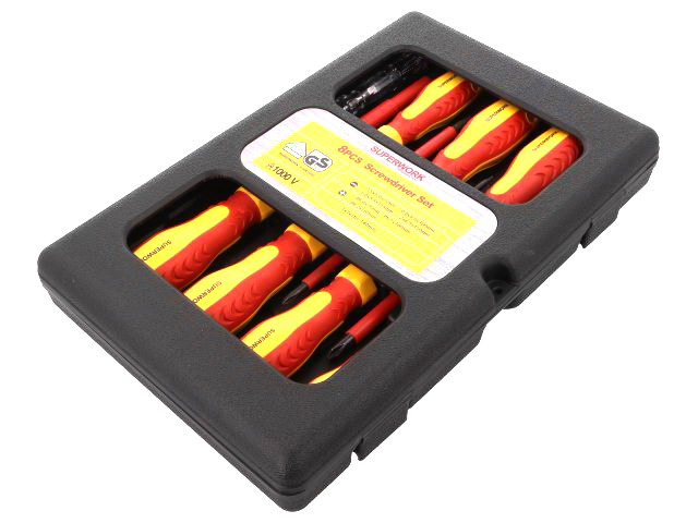 Trusa 8 surubelnite, 1kV, creion tensiune, NBSET-04