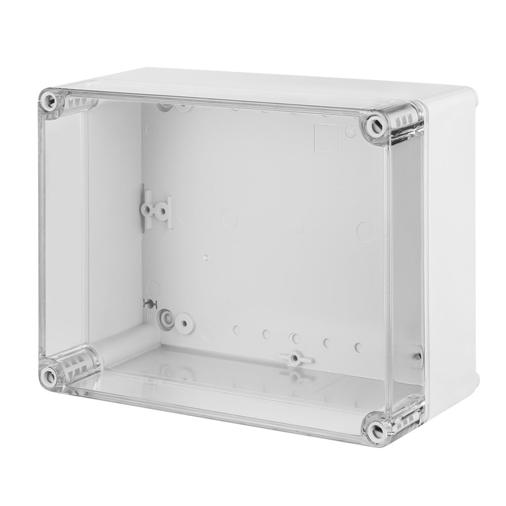 Carcasa ABS gri, IP65, IK07, capac transparent, 170x220x86mm, EPN-2716-01