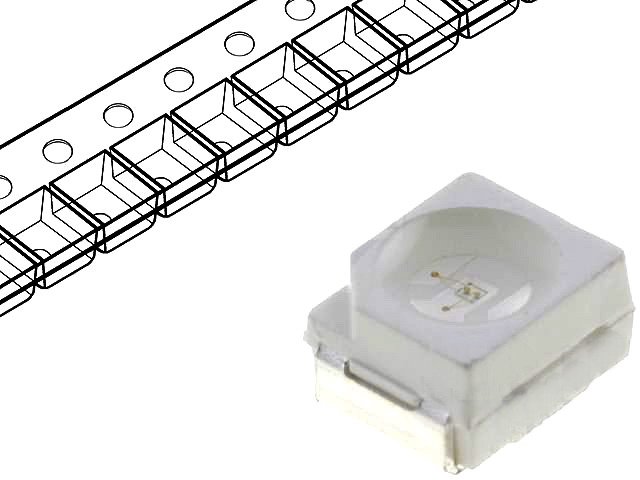 Led bicolor, SMD, BICOLOR, ROSU, GALBEN,  3528, KAA-3528SURKSYKS