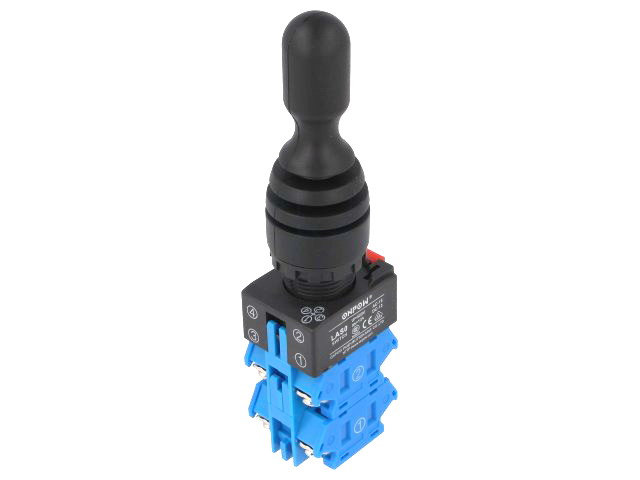 Joystick; 1 pozitie; NOx4; 3A/220VAC; 22mm; IP67; LAS0-K-40C43