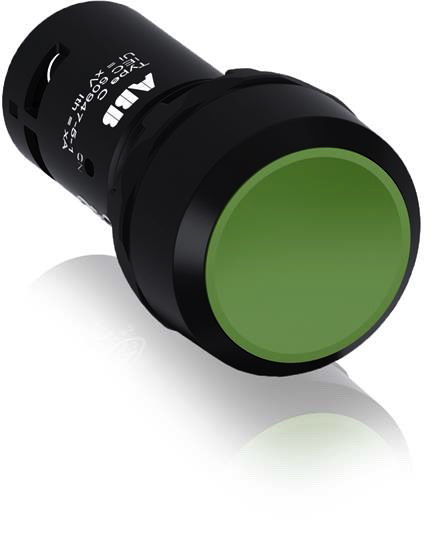 Intrerupator panou, verde, monostabil, NO, 1A/240VAC, orificiu montare Ø22mm, CP1-10G-10