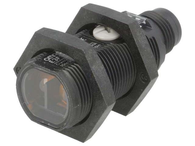Senzor fotoelectric reflexiv, 0.1-3m, M18, NPN, DARK-ON, E3F1-RN21, OMRON