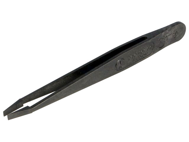 Penseta ESD, varf 3.3mm, 115mm, dreapta, nemagnetica, plata, IDL-709.CF