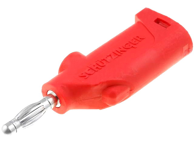 Mufa banana rosie; 4mm, 16A; 70VDC; FK15LNI1-RT, SCHUTZINGER