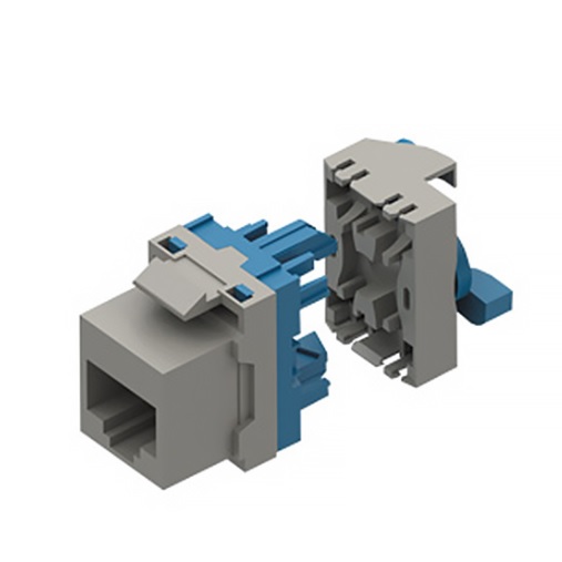 Mufa RJ45, plug, 8p8c, aurit, montabila rack, IDC, CAT5, 946, KEYSTONE