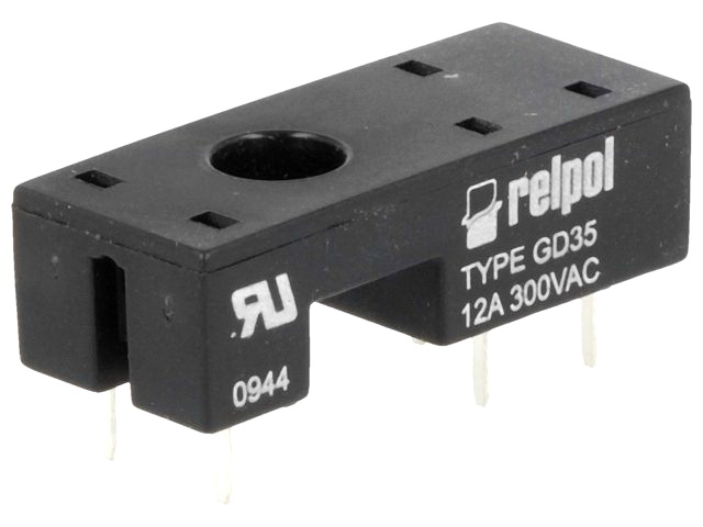 Soclu releu, 5 pini, PCB, GD35