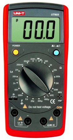 Aparat de masura digital, RLC, rezistente, miliohmetru, inductante, capacitati, betametru, diode, UT603