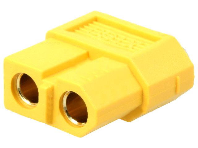 Soclu alimentare, DC, 30A, 500V, mama, 2 PINI, PCB, THT, contacte aurite, XT60UPB-F, AMASS