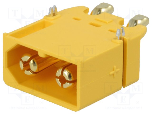 Soclu alimentare, DC, 30A, 500V, tata, 2 PINI, PCB, SMT, contacte aurite, XT60PT-M, AMASS