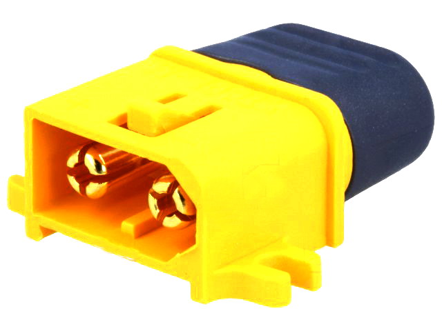 Mufa alimentare, DC, 30A, 500V, tata, 2 PINI, pe cablu, contacte aurite, XT60L-M, AMASS