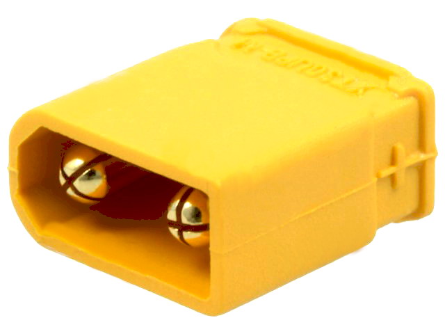 Soclu alimentare, DC; 30A, 500V, tata; 2 PINI; PCB; contacte aurite, XT30UPB-M