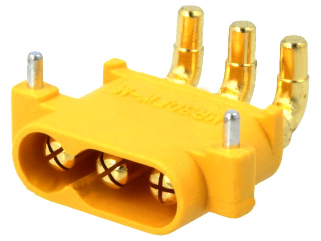 Soclu alimentare DC; MR30; tata; 3 PINI; pt PCB; 30A; 500V; MR30PW-M