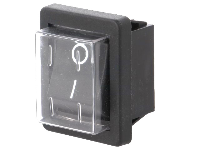 Comutator basculant, OFF-ON, 16A, 4 pini, DPST, orificiu montare 30x22.1mm, AE-C1350ALGAE, BULGIN