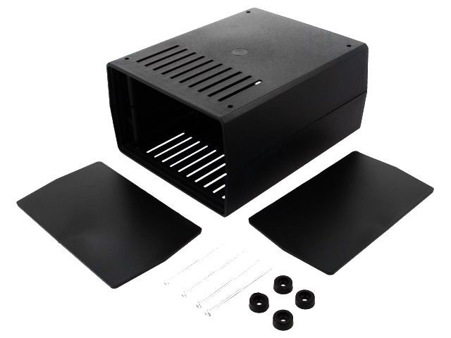 Cutie plastic, ventilata, neagra, 147x180x90mm, ventilata, neagra, panou, Z-2AW